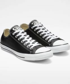 Unisex Converse Chuck Taylor All Star Leather Shoes Black BLACK -converse outlet shop 132174C D 107X1 c4812d3a 684e 4d6a 85c7 df57f8580f0e