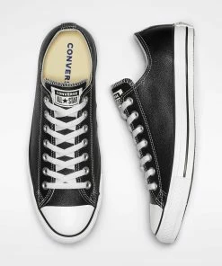 Unisex Converse Chuck Taylor All Star Leather Shoes Black BLACK -converse outlet shop 132174C E 107X1 727b9450 c8eb 4e48 bdf2 faf5ce6a8d25