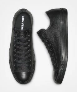 Unisex Converse Chuck Taylor All Star Leather Shoes Black Mono BLACK -converse outlet shop 135253C E 107X1 b3e436fe 2f1b 43dc 949a 749ffa6518a0