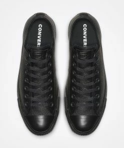 Unisex Converse Chuck Taylor All Star Leather Shoes Black Mono BLACK -converse outlet shop 135253C F 107X1 832c600d 10a1 4ca1 9630 41744dfa4f6b