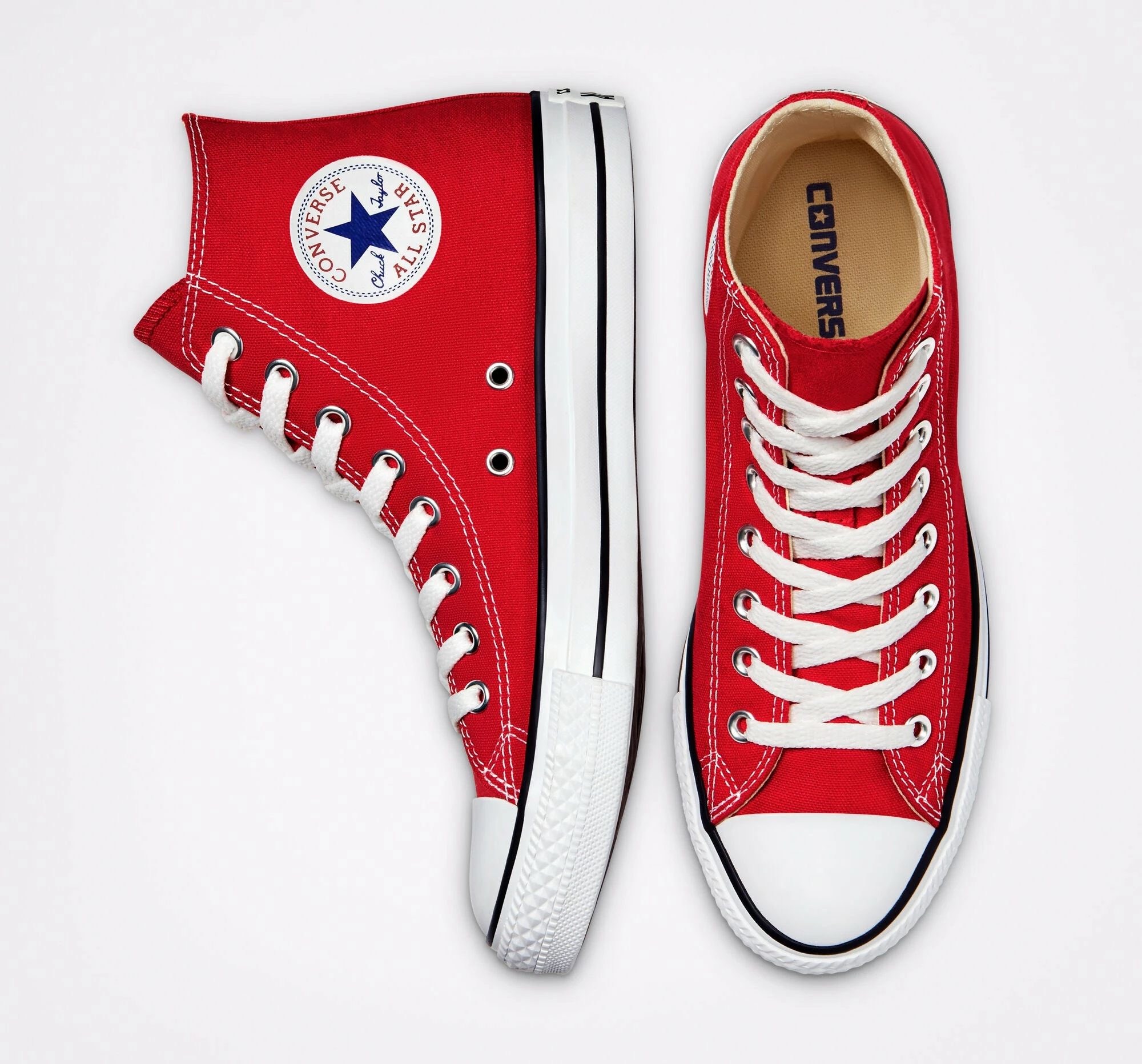 Unisex Converse Chuck Taylor All Star Hi Shoe Red RED 5 Unisex Converse Chuck Taylor All Star Hi Shoe Red RED - Image 5