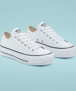Women's Converse Leather Platform Chuck Taylor All Star Low Shoes White WHITE -converse outlet shop 561680C D 107X1 c6898931 70e9 451b 8cd9 9dcd61165251