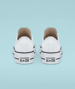 Women's Converse Leather Platform Chuck Taylor All Star Low Shoes White WHITE -converse outlet shop 561680C F 107X1 c2b500c3 26ec 4724 8f4b eea79348f827