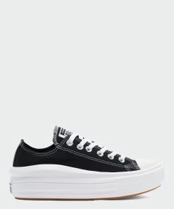 Women's Converse Chuck Taylor All Star Move Low Shoes Black BLACK