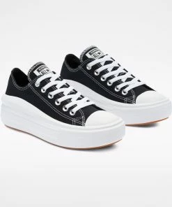 Women's Converse Chuck Taylor All Star Move Low Shoes Black BLACK -converse outlet shop 570256C D 107X1 90c6f3f5 ae6d 4623 9d99 37a2a7429630