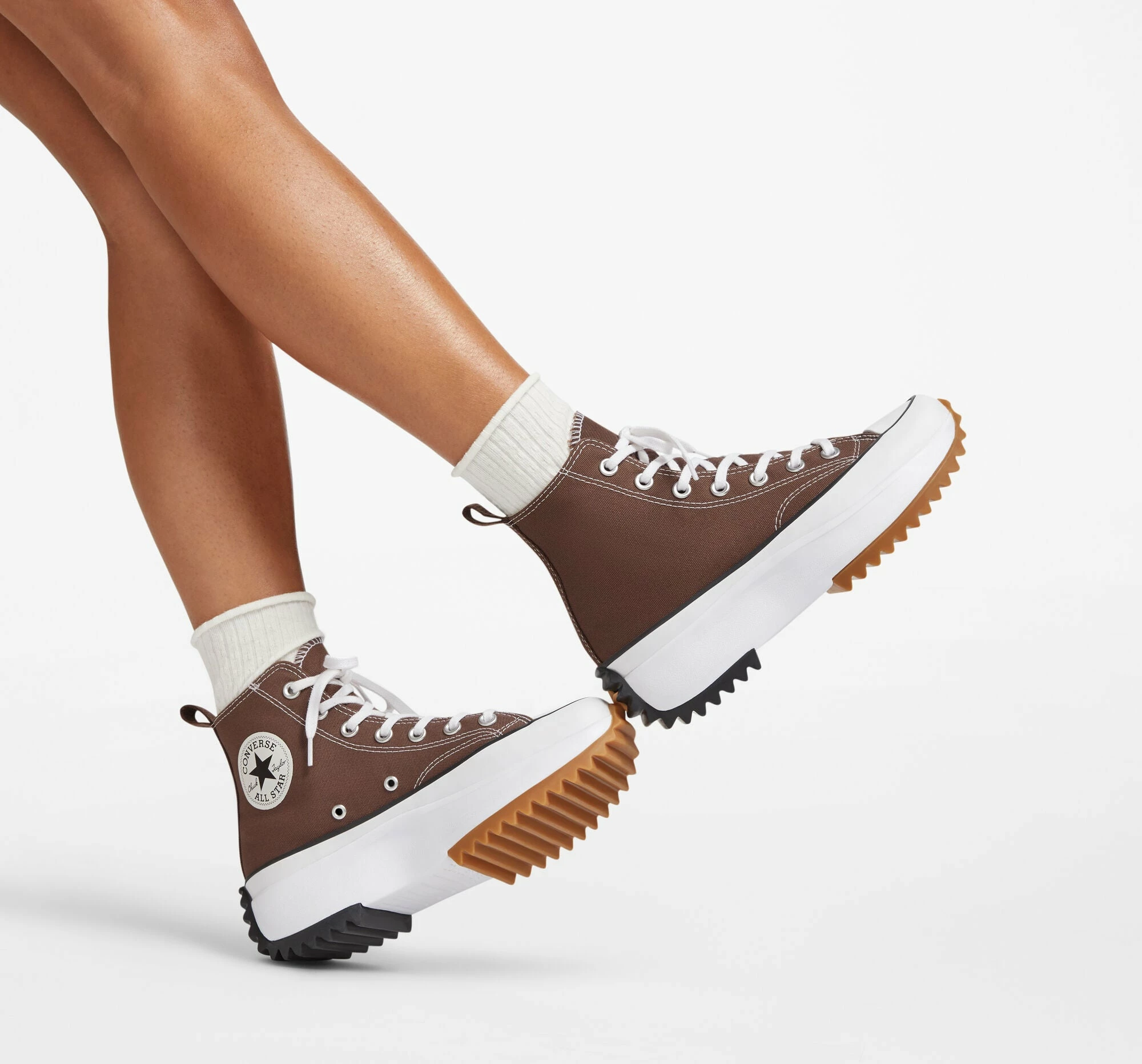 Unisex Converse Run Star Hike Platform Shoes Squirrel Friend BROWN 10 Unisex Converse Run Star Hike Platform Shoes Squirrel Friend BROWN - Image 10