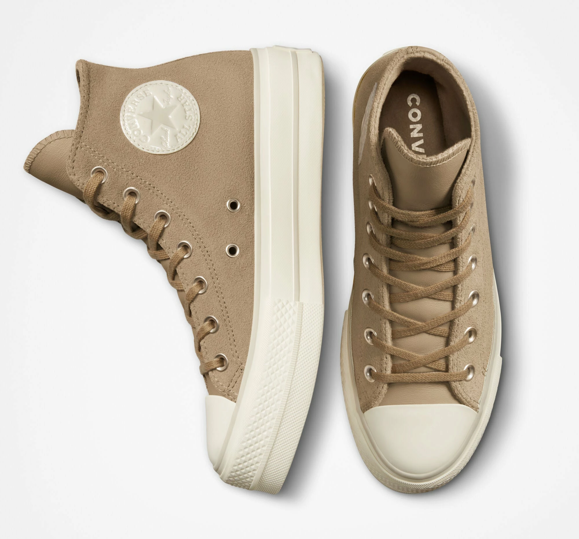 Women's Converse Chuck Taylor All Star Lift Platform Suede Nomad Khaki KHAKI 5 Women's Converse Chuck Taylor All Star Lift Platform Suede Nomad Khaki KHAKI - Image 5
