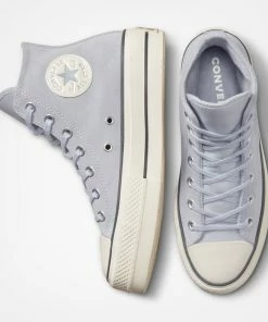 Women's Converse Chuck Taylor All Star Lift Platform Suede Gravel GRAY -converse outlet shop A03251C E 107X1 4f05bf08 5733 48a5 a417 c23ac769835c