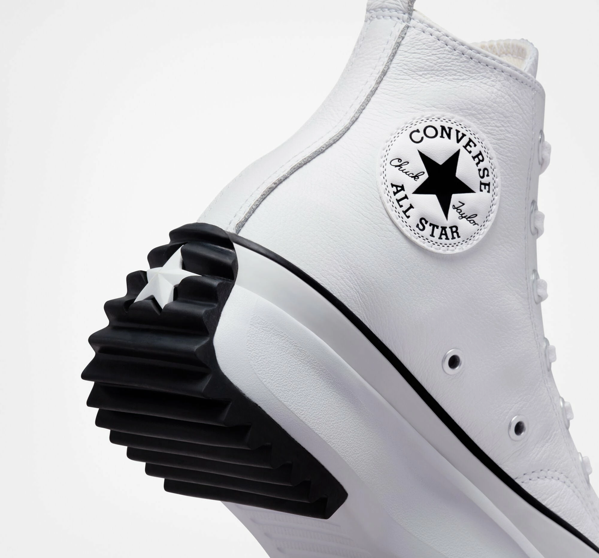 Unisex Converse Run Star Hike Platform Leather Shoes White WHITE 7 Unisex Converse Run Star Hike Platform Leather Shoes White WHITE - Image 7