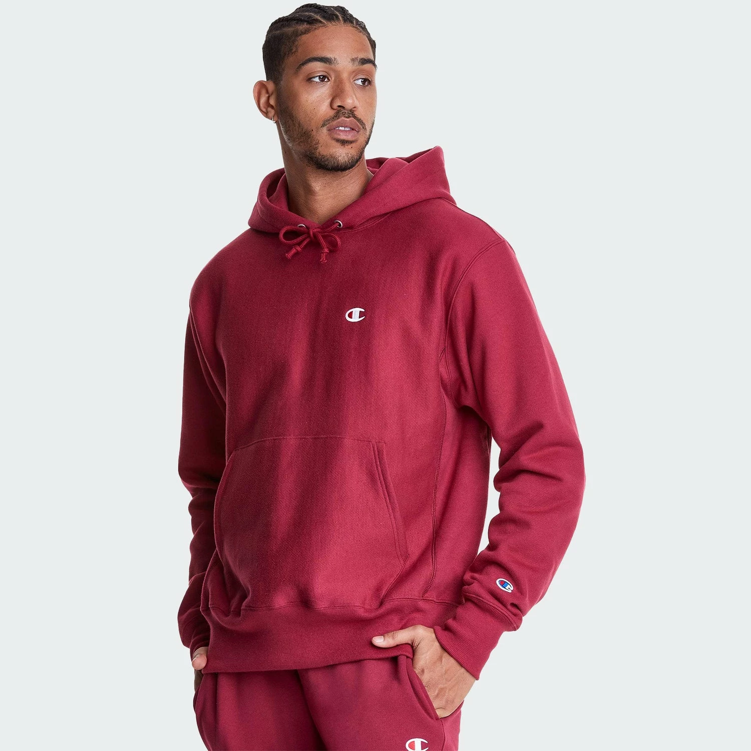 Men's Champion Life Reverse Weave Hoodie Cranberry Tart RED 1 Men's Champion Life Reverse Weave Hoodie Cranberry Tart RED