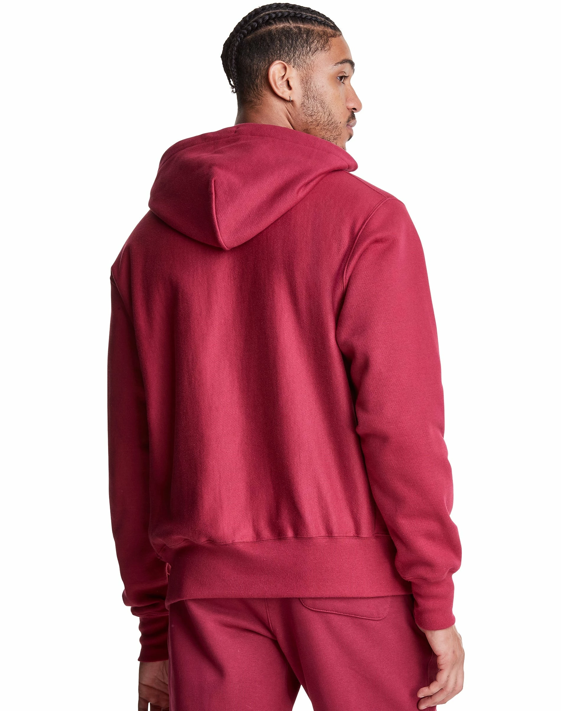 Men's Champion Life Reverse Weave Hoodie Cranberry Tart RED 4 Men's Champion Life Reverse Weave Hoodie Cranberry Tart RED - Image 4