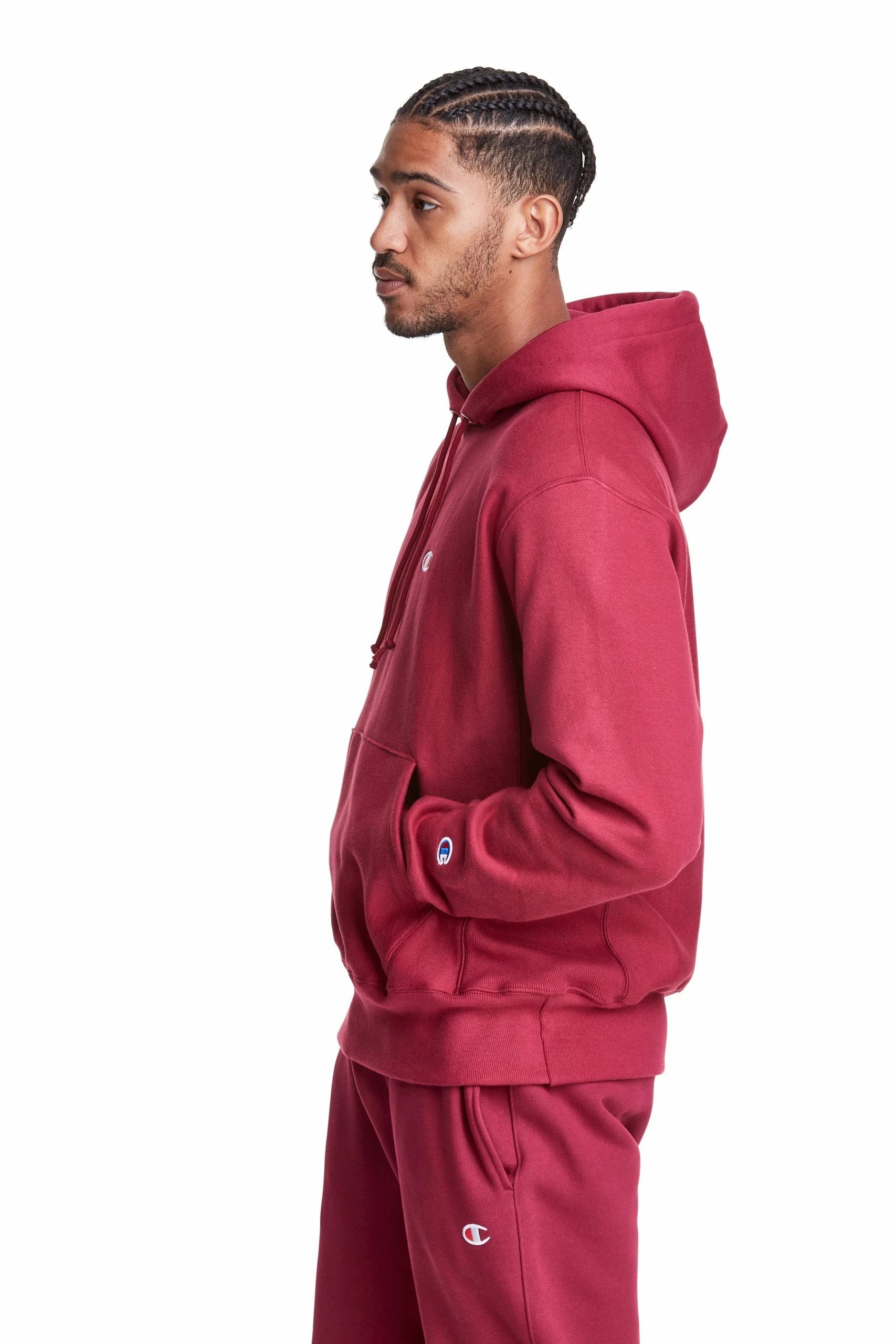 Men's Champion Life Reverse Weave Hoodie Cranberry Tart RED 2 Men's Champion Life Reverse Weave Hoodie Cranberry Tart RED - Image 2