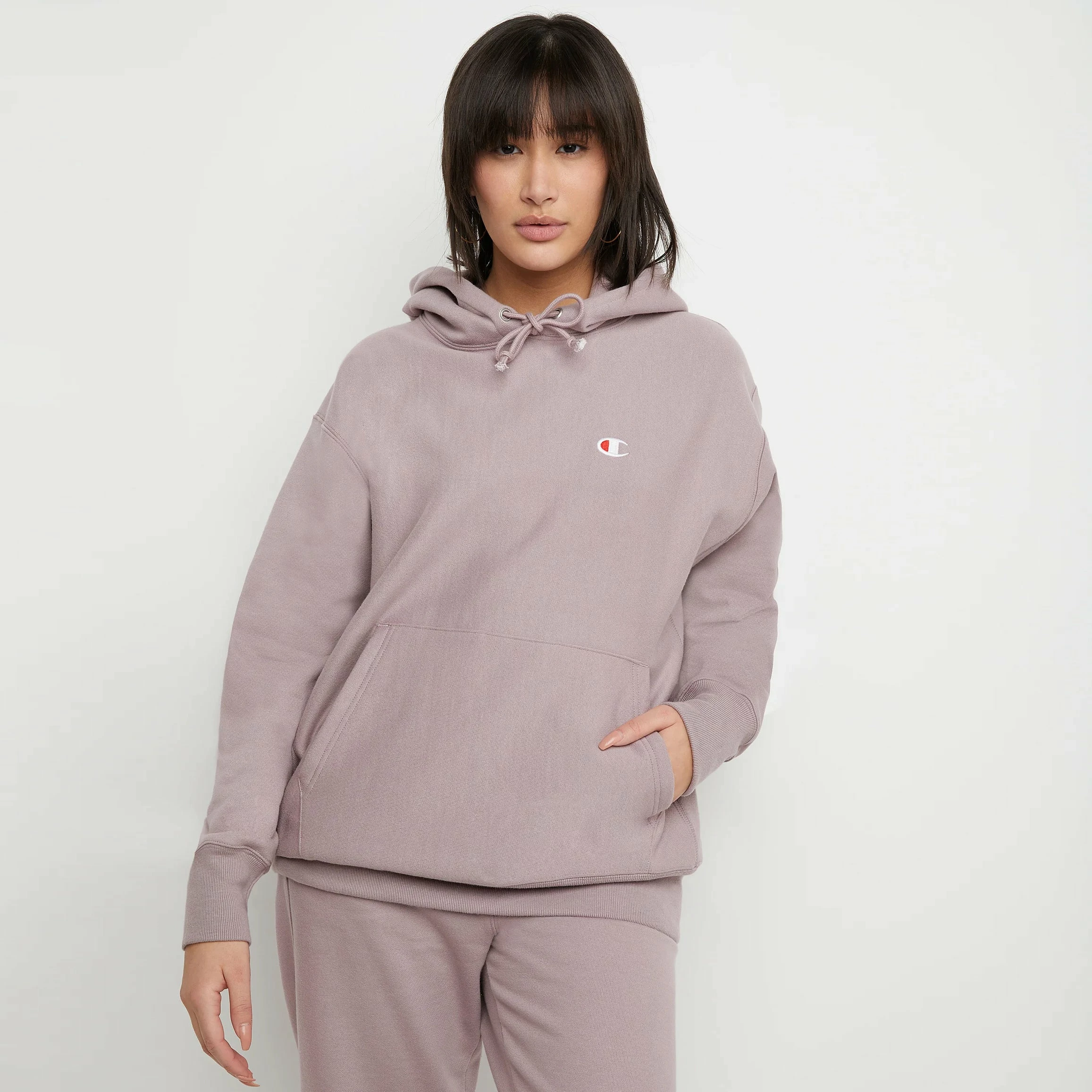 Women's Champion RW Boyfriend Hoodie Vintage Mauve PURPLE 1 Women's Champion RW Boyfriend Hoodie Vintage Mauve PURPLE