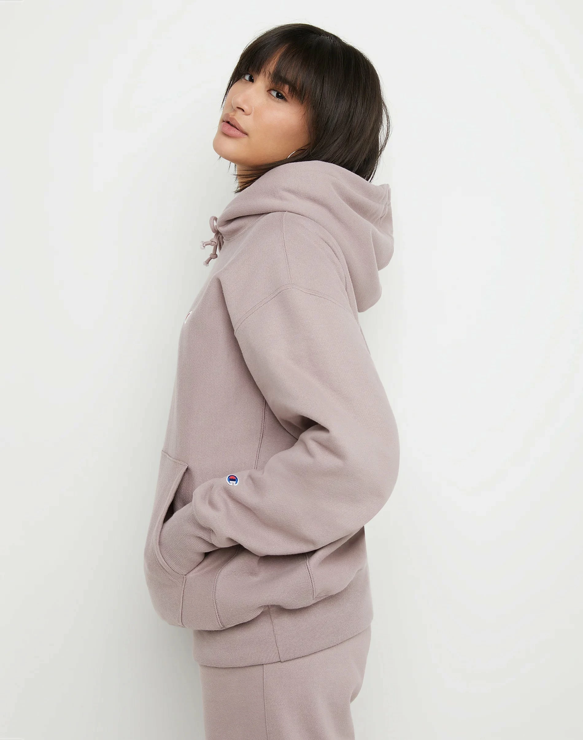 Women's Champion RW Boyfriend Hoodie Vintage Mauve PURPLE 3 Women's Champion RW Boyfriend Hoodie Vintage Mauve PURPLE - Image 3