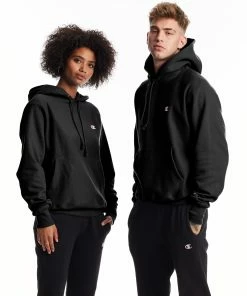 Men's Champion Life Reverse Weave Hoodie Black BLACK -converse outlet shop HNS GF68Y06145 Black Coed