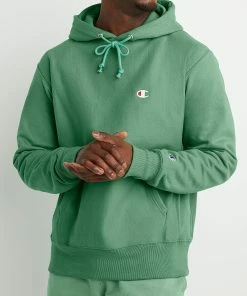 Men's Champion Life Reverse Weave Hoodie Native Fern Green GREEN