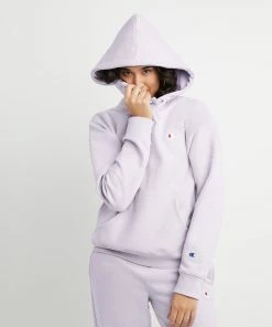 Women's Champion RW Hoodie C Logo Urban Lilac PURPLE