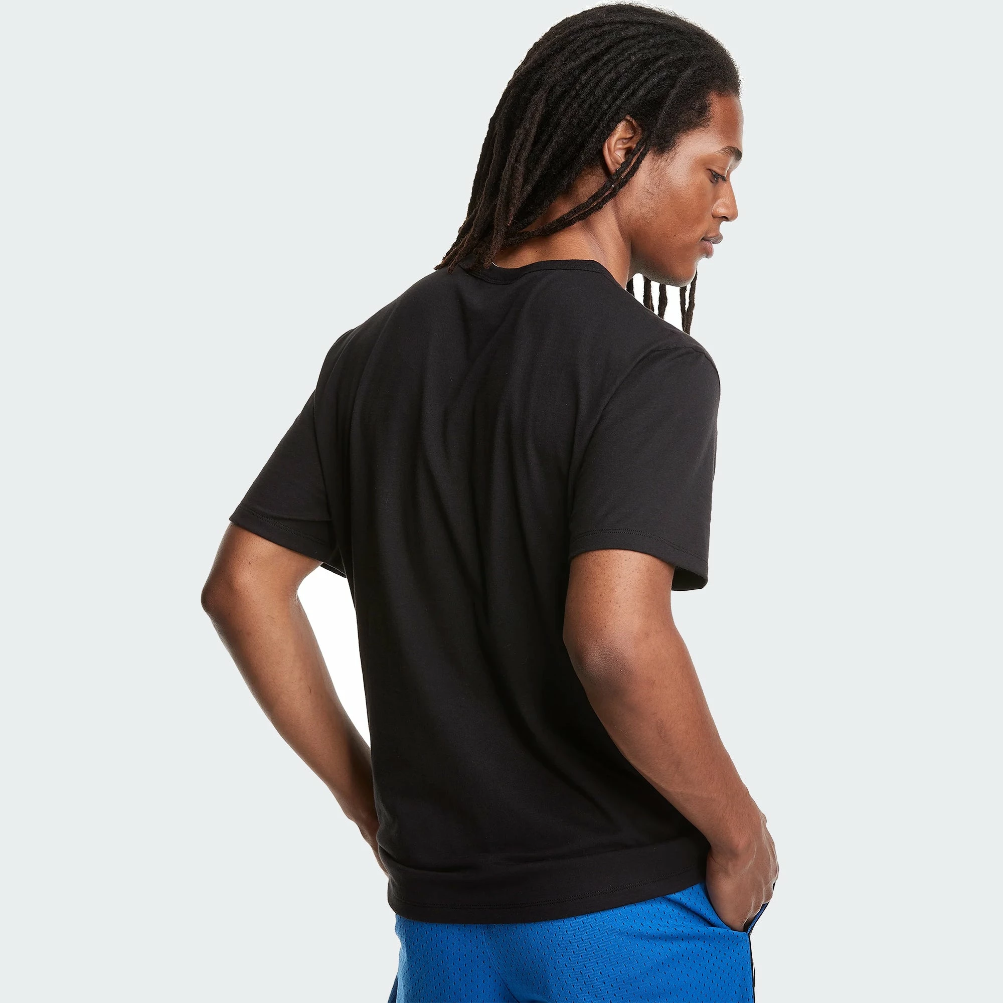 Men's Champion Lightweight Tee Black BLACK 2 Men's Champion Lightweight Tee Black BLACK - Image 2