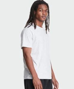 Men's Champion Lightweight Tee Grey GRAY -converse outlet shop Men s Champion LIGHTWEIGHT TEE C LOGO APPLIQUE Gray GT353551873778 03