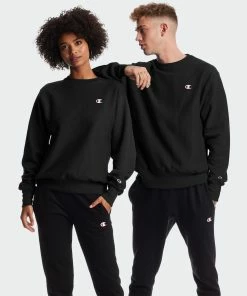 Men's Champion Life Reverse Weave Crew Black BLACK -converse outlet shop Men s Champion Life Reverse Weave Crew Black GF70Y06145BKC 03