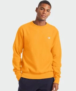 Men's Champion Life Reverse Weave Crew C Gold GOLD