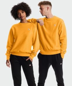 Men's Champion Life Reverse Weave Crew C Gold GOLD -converse outlet shop Men s Champion Life Reverse Weave Crew C Gold GF70Y06145BYC 03