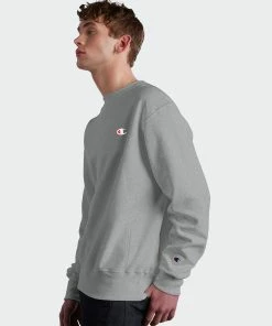 converse outlet shop -converse outlet shop Men s Champion Life Reverse Weave Crew Oxford Grey GF70Y061451IC 01