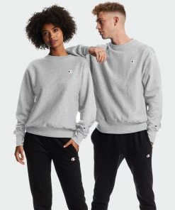 Men's Champion Life Reverse Weave Crew Oxford Grey GRAY -converse outlet shop Men s Champion Life Reverse Weave Crew Oxford Grey GF70Y061451IC 03