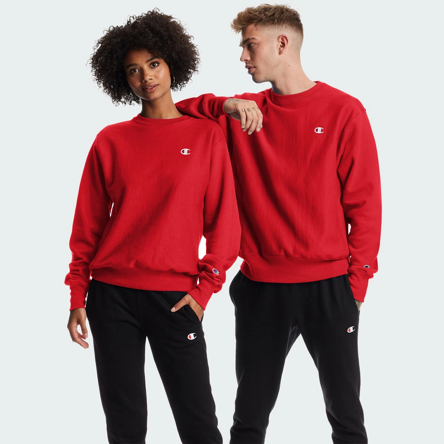 Men's Champion Life Reverse Weave Crew Team Red Scarlet RED 3 Men's Champion Life Reverse Weave Crew Team Red Scarlet RED - Image 3