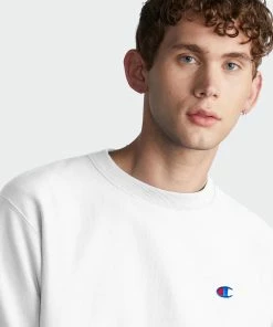 Men's Champion Life Reverse Weave Crew White WHITE -converse outlet shop Men s Champion Life Reverse Weave Crew White GF70Y06145WHC 03