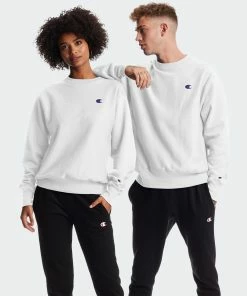 Men's Champion Life Reverse Weave Crew White WHITE -converse outlet shop Men s Champion Life Reverse Weave Crew White GF70Y06145WHC 04