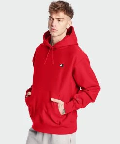 converse outlet shop 30 Men's Champion Life Reverse Weave Hoodie Team Red Scarlet RED