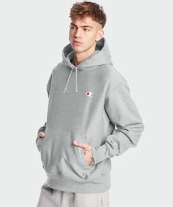 Men's Champion Life Reverse Weave Hoodie Grey GRAY
