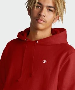 Men's Champion Life Reverse Weave Hoodie Team Red Scarlet RED -converse outlet shop Men s Champion Life Reverse Weave Hoodie Grey GF68Y061451IC 03