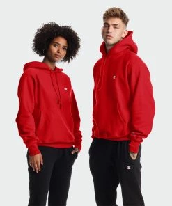 Men's Champion Life Reverse Weave Hoodie Team Red Scarlet RED -converse outlet shop Men s Champion Life Reverse Weave Hoodie Grey GF68Y061451IC 04