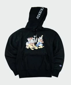 Men's Champion Reverse Weave Disney Friends Hoodie Black BLACK
