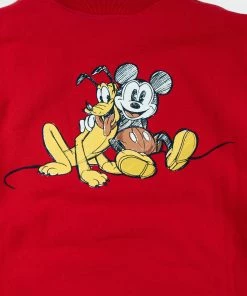 Men's Champion Reverse Weave Mickey Mouse Crew Sweatshirt Red RED 9 Men's Champion Reverse Weave Mickey Mouse Crew Sweatshirt Red RED -converse outlet shop Men s Champion Reverse Weave Mickey Mouse Crew Sweatshirt Red S2973592165040 05