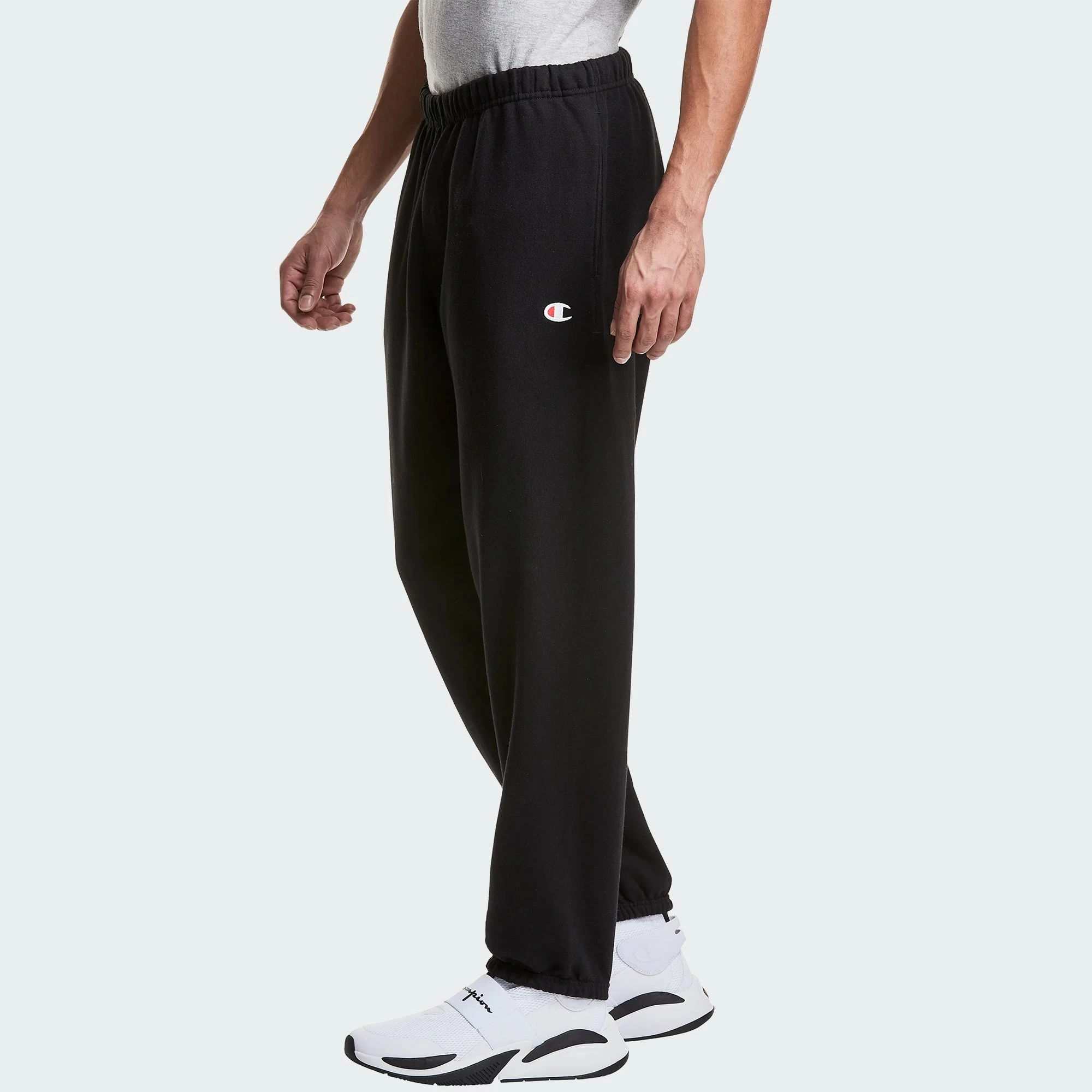 Men's Champion Reverse Weave Pants Black BEIGE 4 Men's Champion Reverse Weave Pants Black BEIGE - Image 4