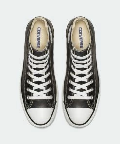 Unisex Converse Chuck Taylor All Star Leather Hi Shoes Black BLACK -converse outlet shop Unisex Chuck Taylor All Star Leather 132170C 06