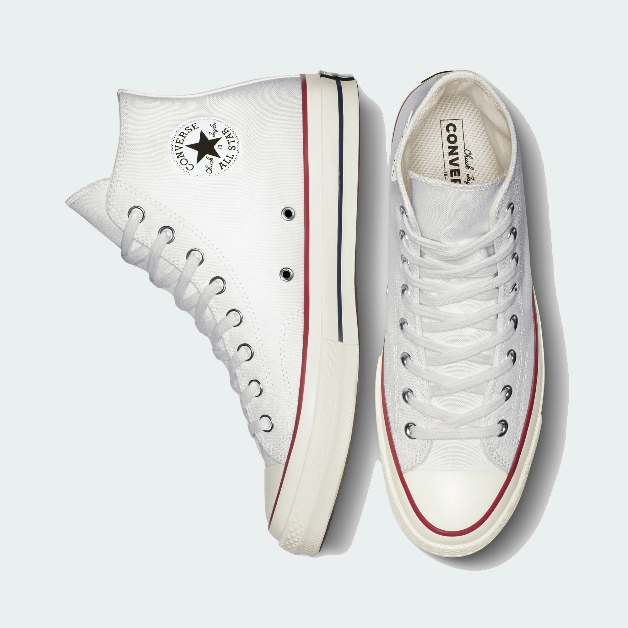 Unisex Converse Chuck 70 Vintage Canvas High Top White WHITE 5 Unisex Converse Chuck 70 Vintage Canvas High Top White WHITE - Image 5