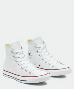 Unisex Converse Chuck Taylor All Star Leather Hi Shoes White WHITE -converse outlet shop Unisex Converse Chuck Taylor All Star Leather Hi Shoes White 132169C 03