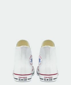 Unisex Converse Chuck Taylor All Star Leather Hi Shoes White WHITE -converse outlet shop Unisex Converse Chuck Taylor All Star Leather Hi Shoes White 132169C 05