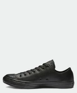 Unisex Converse Chuck Taylor All Star Leather Shoes Black Mono BLACK -converse outlet shop Unisex Converse Chuck Taylor All Star Leather Shoes Black Mono 135253C 03