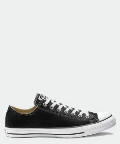 Unisex Converse Chuck Taylor All Star Leather Shoes Black BLACK