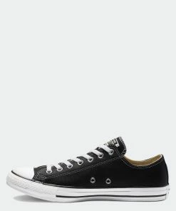 Unisex Converse Chuck Taylor All Star Leather Shoes Black BLACK -converse outlet shop Unisex Converse Chuck Taylor All Star Leather Shoes Black 132174C 03