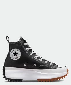 Unisex Converse Run Star Hike Platform Leather Shoes Black BLACK