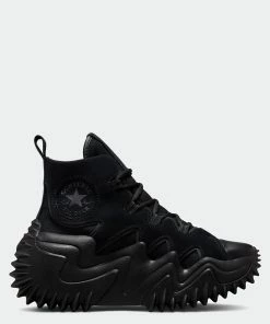 Unisex Converse Run Star Motion CX Platform Suede Overlay Triple Black BLACK