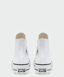 Women's Converse Canvas Platform Chuck Taylor All Star High Top Shoes White WHITE -converse outlet shop Women s Converse Canvas Platform Chuck Taylor All Star Shoes White 560846F