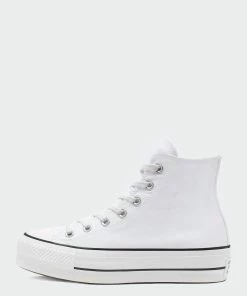 converse outlet shop -converse outlet shop Women s Converse Canvas Platform Chuck Taylor All Star Shoes White 560846F 04