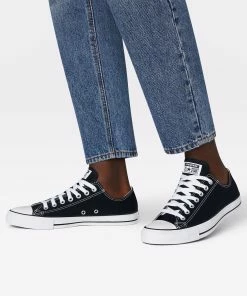 Women's Converse Chuck Taylor All Star Core Ox Shoes Black BLACK -converse outlet shop Women s Converse Chuck Taylor All Star Core Ox Shoes Black W9166 01